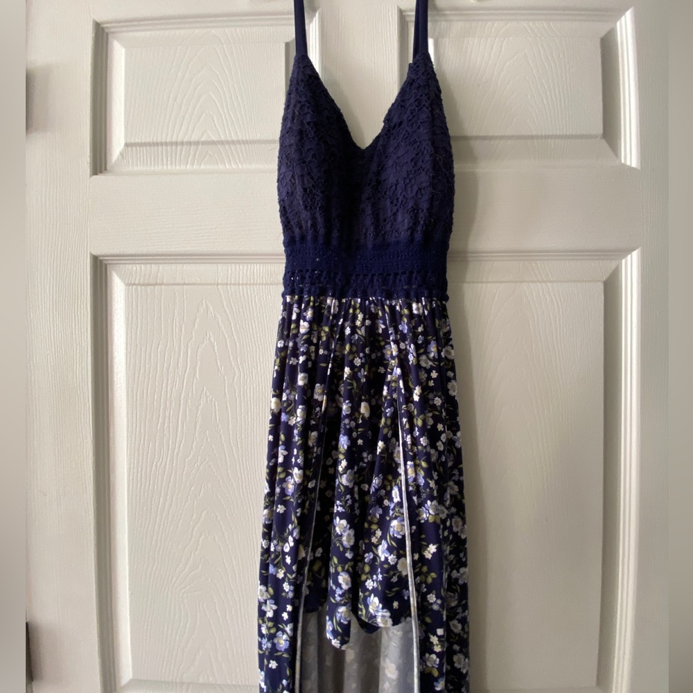 No Boundaries Navy Floral Dress